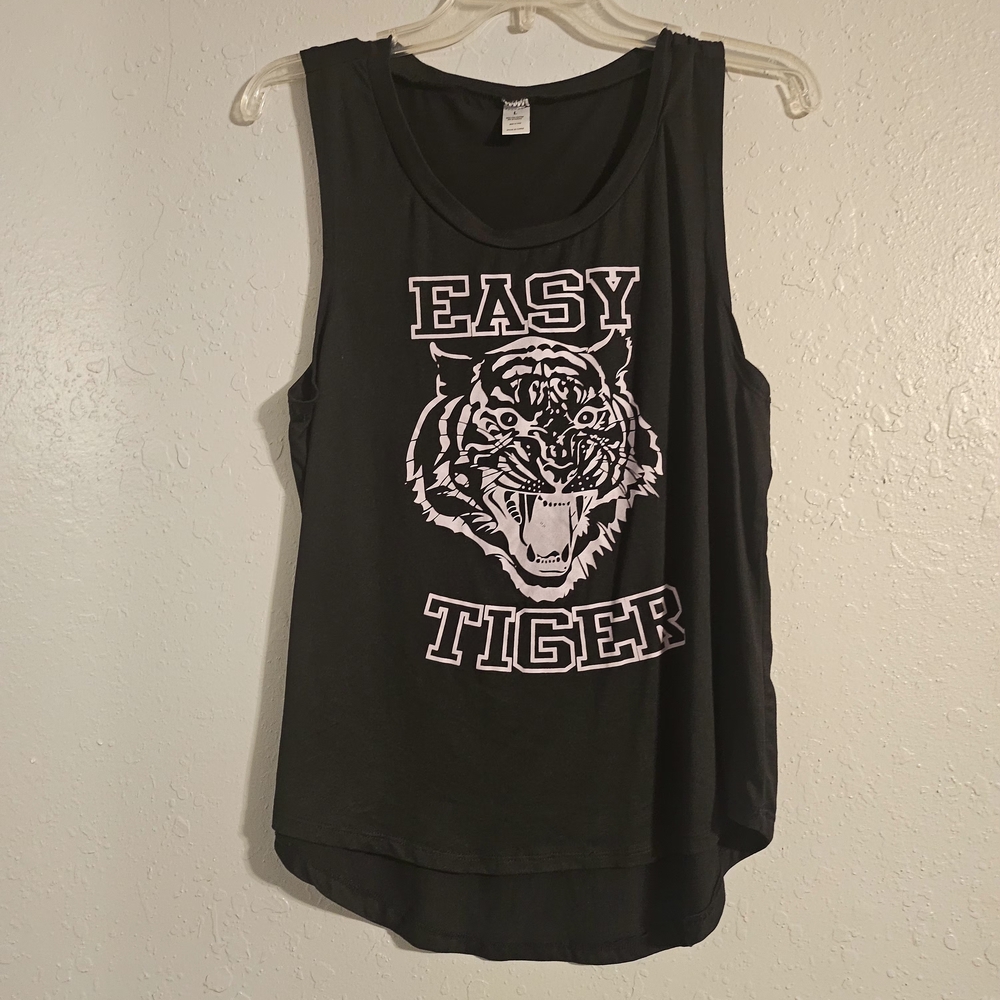 Fierce Tiger Graphic Women's Black Tank Top